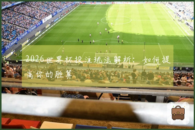 2026世界杯投注玩法解析：如何提高你的胜算